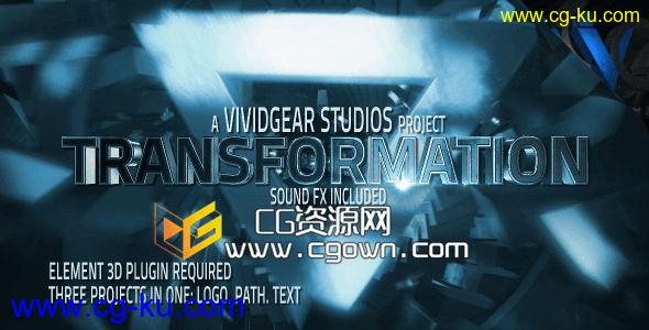 文字/路径/标志变换特效 Videohive E3D Transform Text Path Logo AE模板的图片1