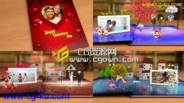 情人节快乐 Videohive Happy Valentine’s Day AE模板的图片1