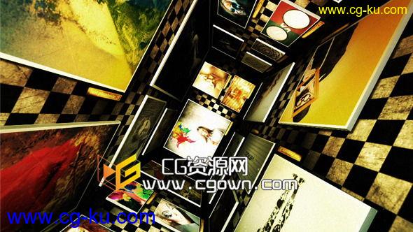 复古艺术画廊空间 Videohive Photo Gallery Space AE模板的图片1