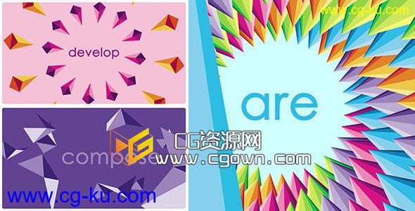 彩虹梦想 折叠过场 Videohive Rainbow Dream AE模板的图片1