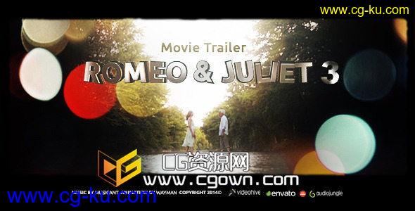 罗密欧与朱丽叶3 电影预告片 Romeo & Juliet 3 (Movie Trailer) AE模板的图片1