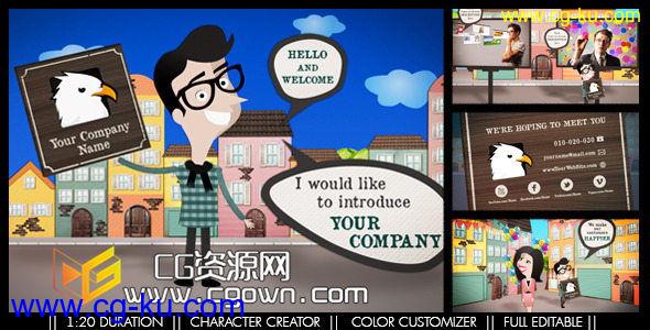 快乐宣传 卡通风格 Videohive Happy Promotion AE模板的图片1