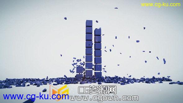 多维数据集上升标志演绎 Videohive Rising Cubes Logo Reveal AE模板的图片1