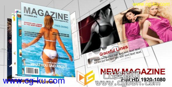 现代新杂志书籍展示 VideoHive New Magazine AE模板的图片1