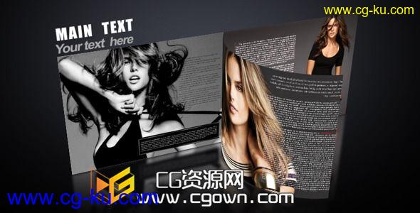 三维杂志书本翻页效果 Videohive 3D magazine AE模板的图片1