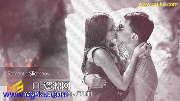 浪漫暖红的图片相册展示 Videohive Romantic Slideshow AE模板的图片1