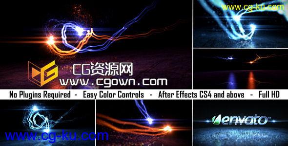 长条粒子光效标志演绎片头 Videohive Logo Light Reveal 2 AE模板的图片1