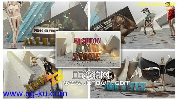 时尚时装秀前奏/宣传片 VideoHive Fashion And Stone 5570810 AE模板的图片1