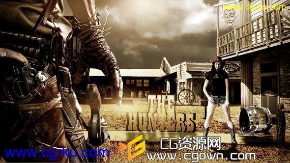 西部牛仔风格 猎人片头 Videohive The Hunters 5982022 AE模板的图片1