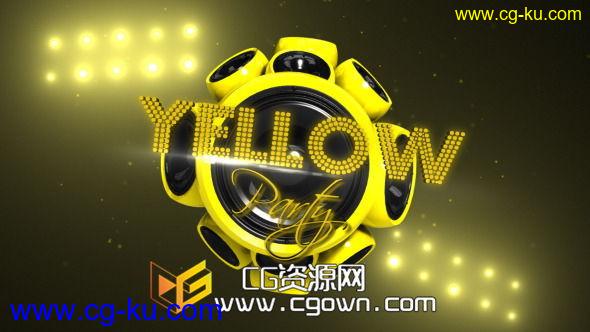 娱乐舞蹈音乐开场片头 VideoHive Yellow Party 6743614 AE模板的图片1