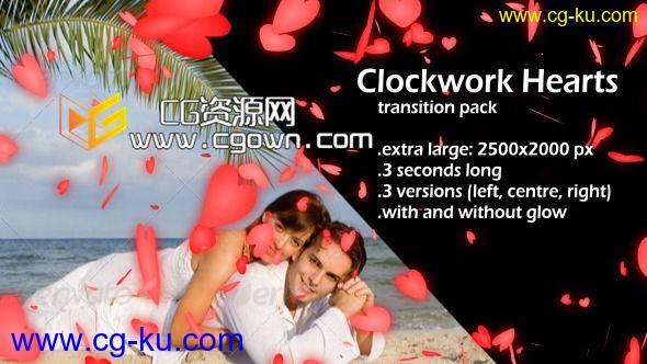 心形转场2K视频素材 VideoHive Clockwork Hearts的图片1