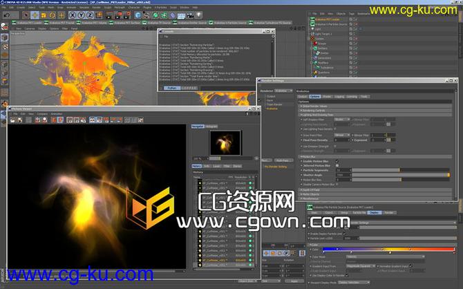 C4D粒子渲染器插件 Thinkbox Krakatoa for Cinema4D v2.3.1.5 支持R14-R15的图片1