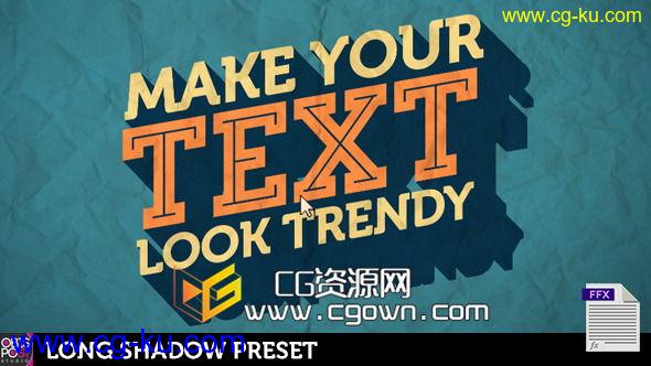 AE脚本长长的阴影预设 Videohive Long Shadow Preset 带教程的图片1