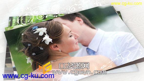 婚纱摄影画廊与饰品 VideoHive Wedding Photo Gallery with Ornament AE模板的图片1