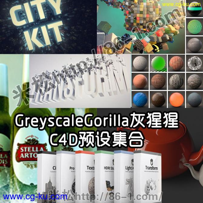 GreyscaleGorilla Mega Pack 灰猩猩 Cinema 4D预设文件大集合的图片3