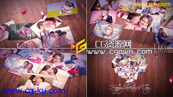 心型贴墙照片 Videohive Heart Of The Photos 6674019 AE模板的图片1