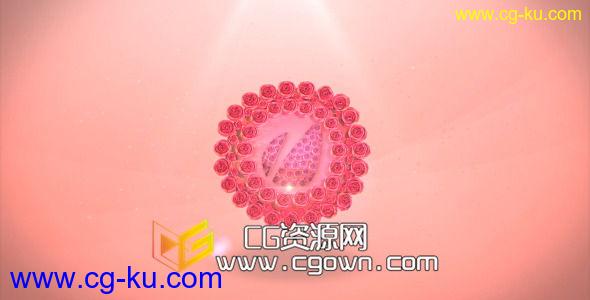 心型的花演绎标志 Videohive Flowers Reveal Logo 6681517 AE模板的图片1