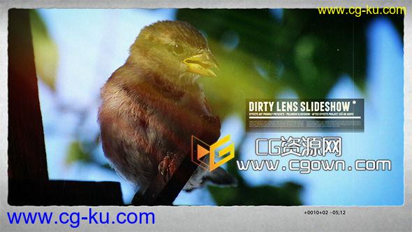 旧电影镜头幻灯片 Videohive Dirty Lens Slideshow AE模板的图片1