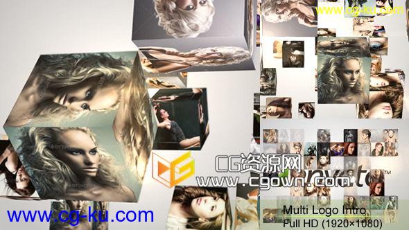 立方体照片标志演绎 Videohive Multi Logo Intro 4294858 AE模板的图片1