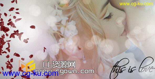 玫瑰花瓣 婚礼相册 Videohive Wedding Album AE模板的图片1