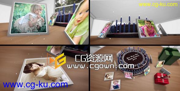 宝宝生日快乐记录相册 Videohive Happy Birthday AE模板的图片1