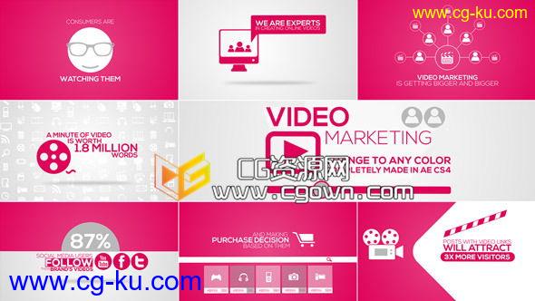 在线视频营销介绍宣传 Videohive Online Video Marketing Intro AE模板的图片1