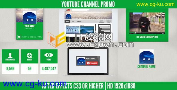 视频频道促销宣传 Videohive Youtube Channel Promo AE模板的图片1