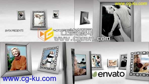 经典黑白照片画廊 周年纪念 Videohive White Photo Gallery AE模板的图片1