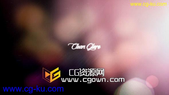 唯美眩光漏光幻灯片展示 Videohive Clean Glare AE模板的图片1