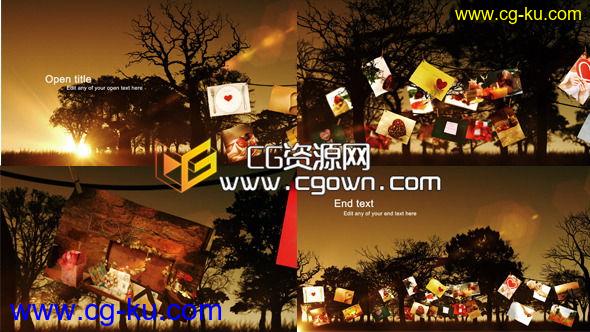 日落晚霞 照片树 自然相册 Videohive Photo Tree AE模板的图片1