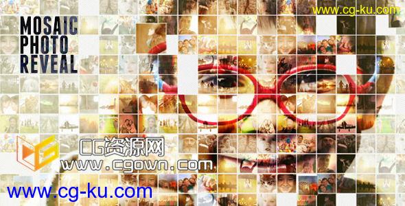 马赛克照片显示 Videohive Mosaic Photo Reveal 7266788 AE模板的图片1