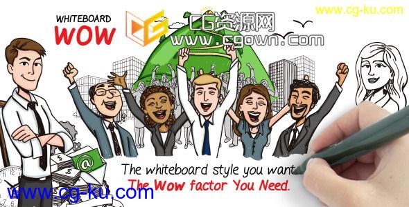 白板人物简报包装 Videohive Whiteboard Wow 7241824 AE模板的图片1