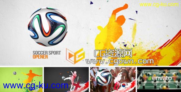 巴西世界杯足球运动片头 Videohive Soccer Sport Opener AE模板的图片1