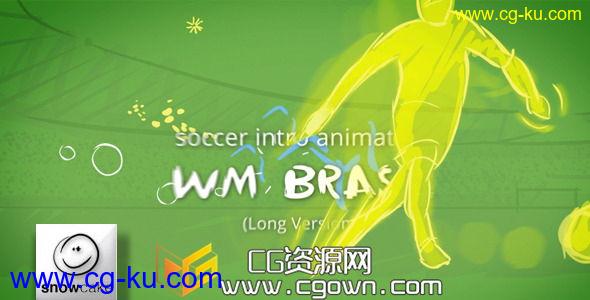 世界杯足球开场动画 手工绘制 Videohive Soccer Intro Animation AE模板的图片1