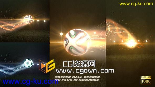 足球开场片头 Videohive Soccer Ball Opener 7863694 AE模板的图片1