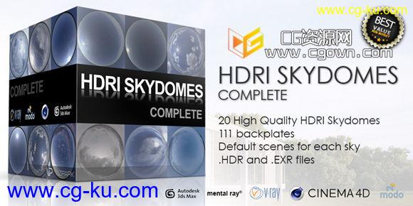 高动态天空云朵HDR全景图 VIZPARK – HDRI Skydomes Complete Vol. 1＋2的图片1