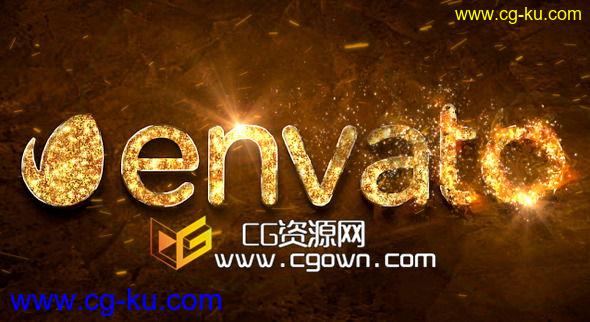 燃烧 火焰 黄金标志动画 Videohive Fire Gold Logo 6714723 AE模板的图片1