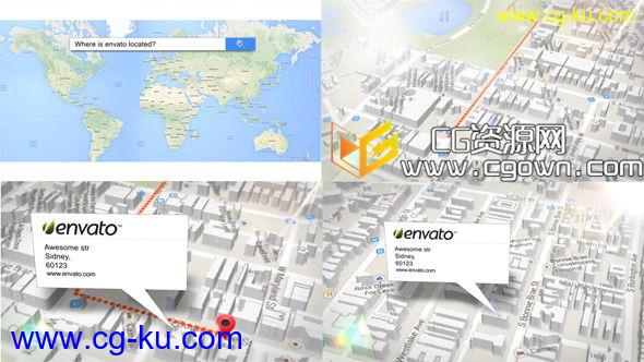 三维地图生成器 公司位置展示 Videohive 3d Map Generator AE模板的图片1