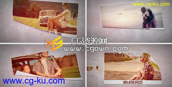 简单和干净的纸幻灯片 家庭聚会 Videohive Simple & Clean Paper Slideshow AE模板的图片1