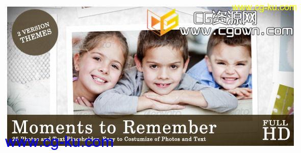 此刻难忘 美好的时刻要记忆相册 Videohive Moments to Remember AE模板的图片1