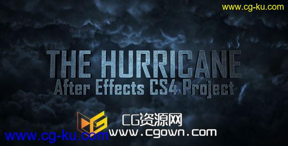 史诗风暴云雨特效 飓风标题文本动画 Videohive The Hurricane Titles AE模板的图片1