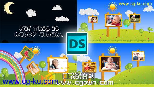 快乐儿童照片 卡通幻灯片相册 Videohive Happy Children AE模板的图片1