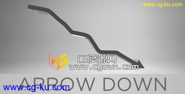 3D箭头向下动画全高清视频素材 金融图表 Videohive Arrow Down的图片1