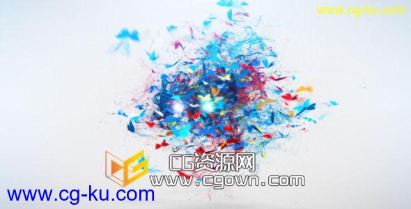 五颜六色的蝴蝶 雅致童话幻标志片头 Videohive Colorful Butterfly Logo Reveal AE模板的图片1