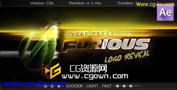 快速强大的积极进取的标志 Videohive Furious Logo – Fast Powerful Simple Reveal AE模板的图片1