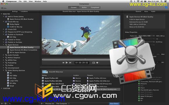苹果系统视频编辑软件 Compressor 4.1.2 MacOSX 中文免费百度云下载的图片1