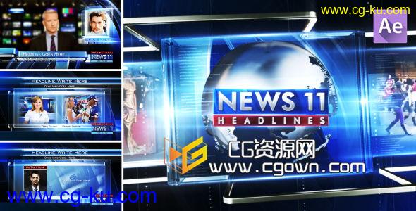 第三套广播设计新闻包装套餐 Videohive Broadcast Design News Package 03 AE模板的图片1