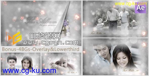 纯白回忆相册 情人节婚礼爱情家庭毕业幻灯片 Videohive The Album 3884563 AE模板的图片1