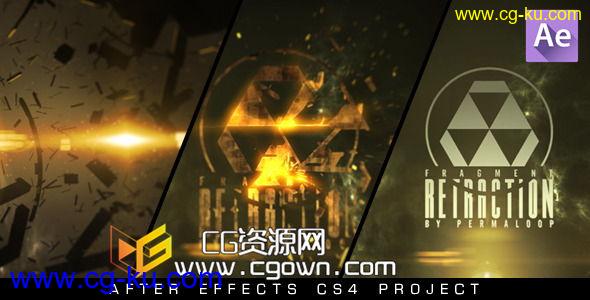 史诗能源碎片雷击星云标志动画 Videohive Fragment Retraction AE模板的图片1