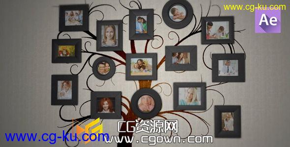 家谱相册 优雅回忆 纪念日幻灯片 Videohive Family Tree Photo Album AE模板的图片1